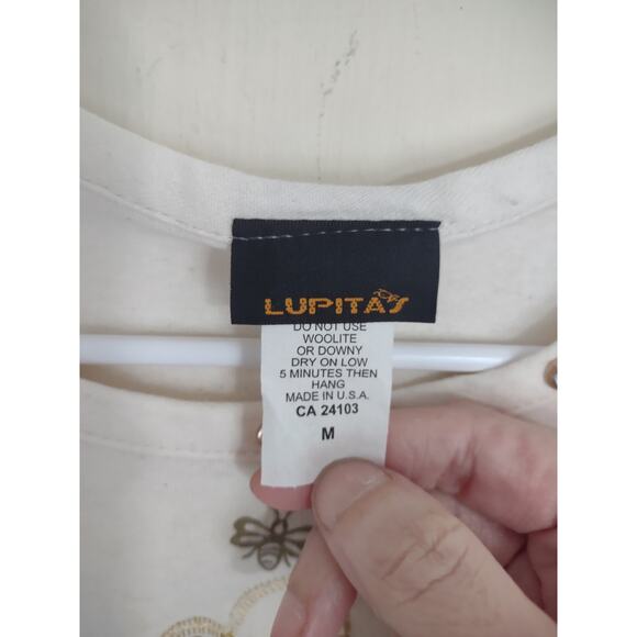 Vintage Birdhouse Print Blouse M Boho Cottagecore Grandmacore Made in the USA - Picture 3 of 4